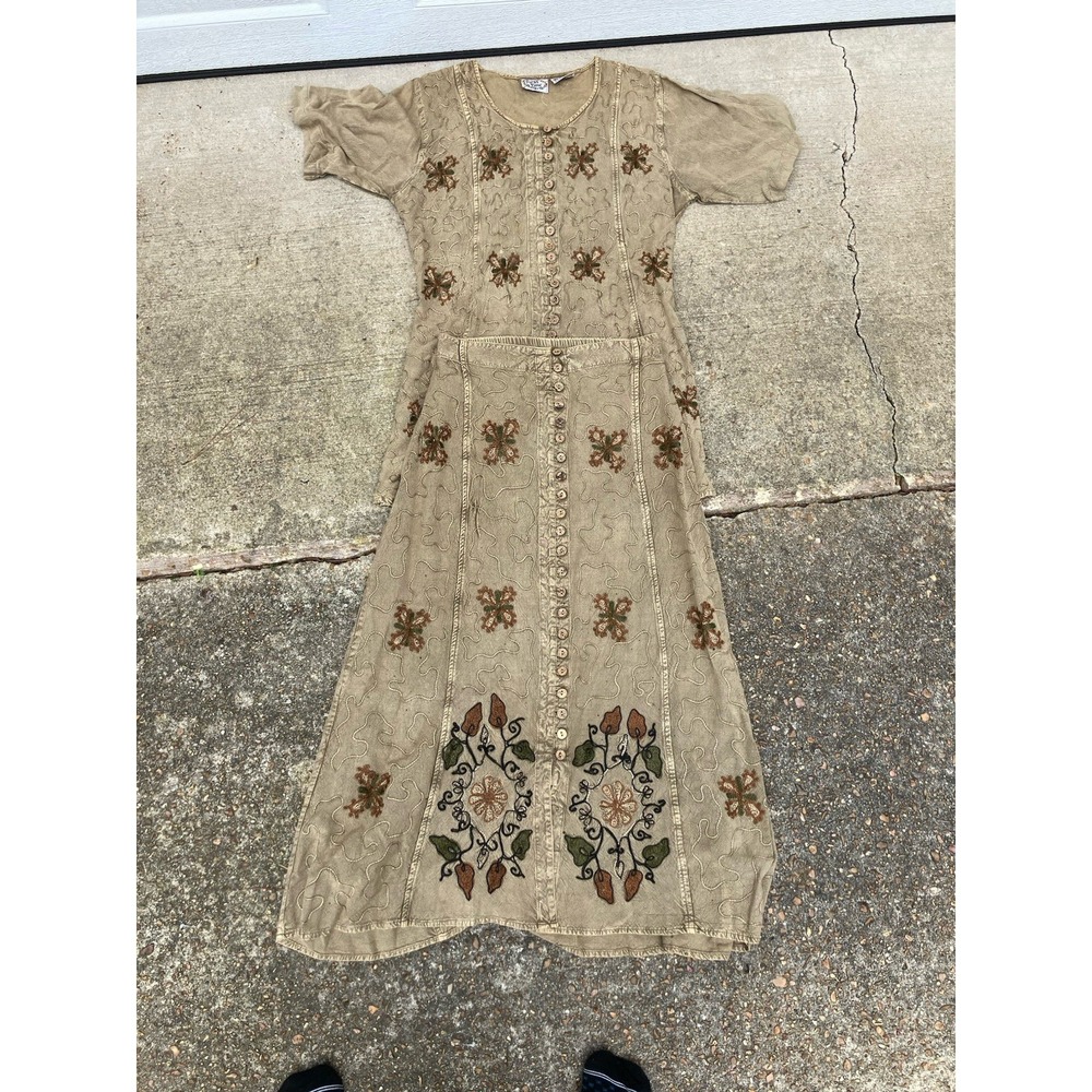 Womens Embroidered Peasant Dress&Skirt Size S Boho Festival Indie First Time